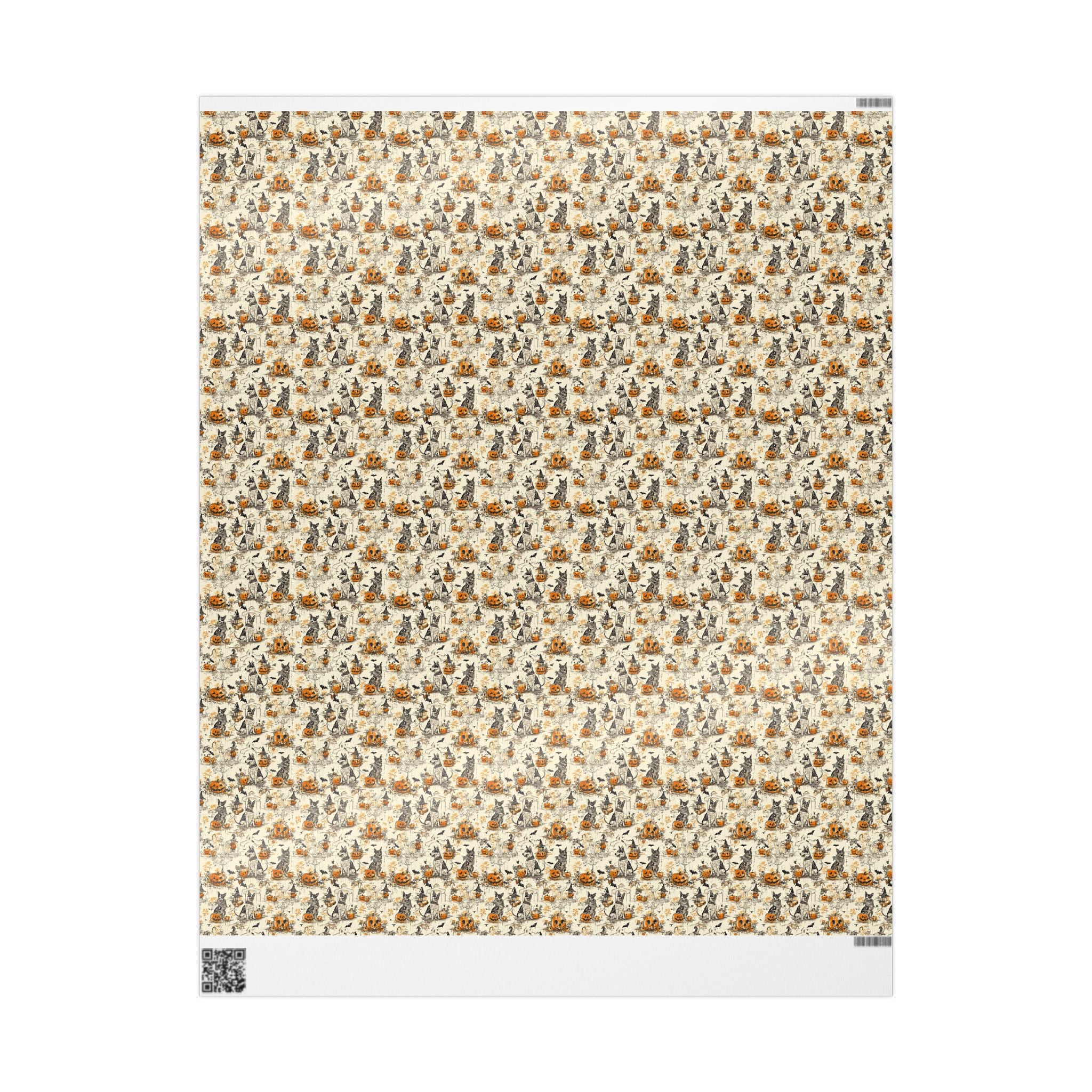 Vintage Halloween Dog Wrapping Paper – Maison Florenne™ Pumpkin & Pups Luxury Gift Wrap