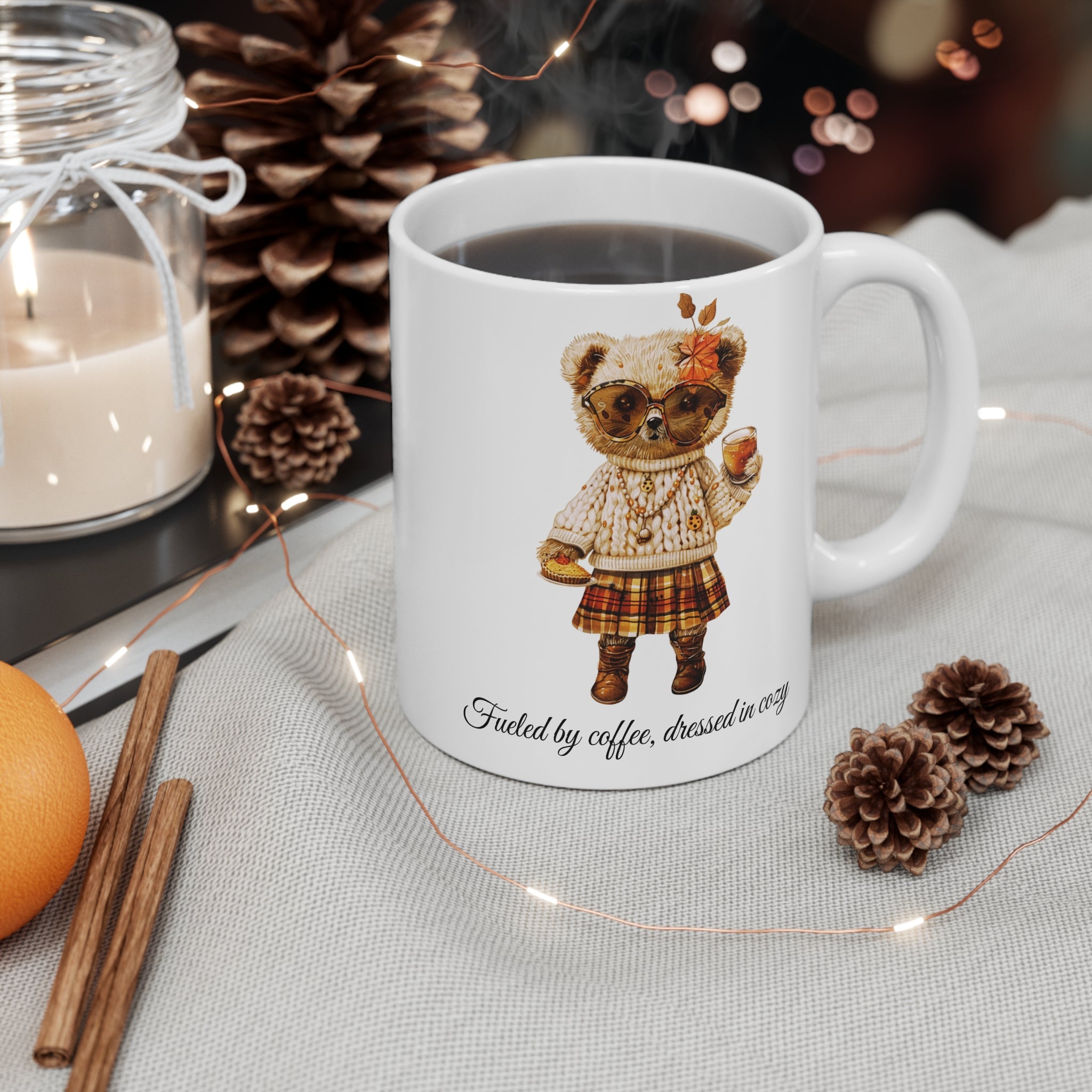 “Fueled by Coffee, Dressed in Cozy” – The Cutest Fall Mug You’ll Ever Own