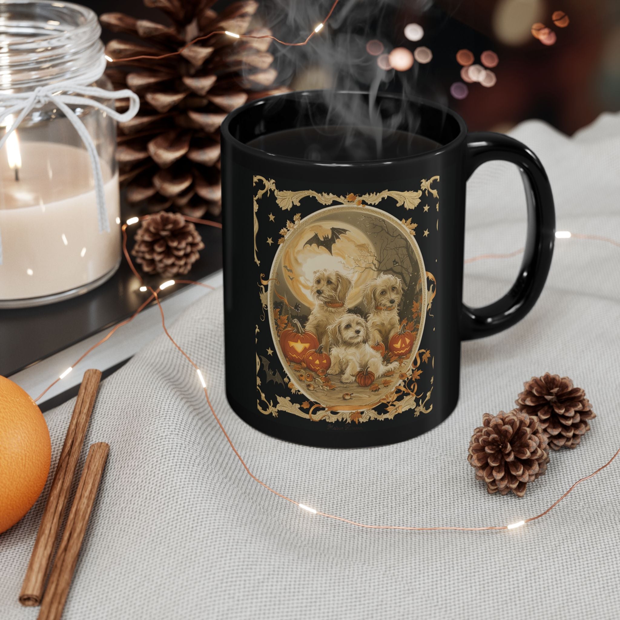 Halloween Pet Lovers Mug - Cute Dog Design, Coffee Cup for Fall, Gift for Dog Owners, Spooky Season Decor