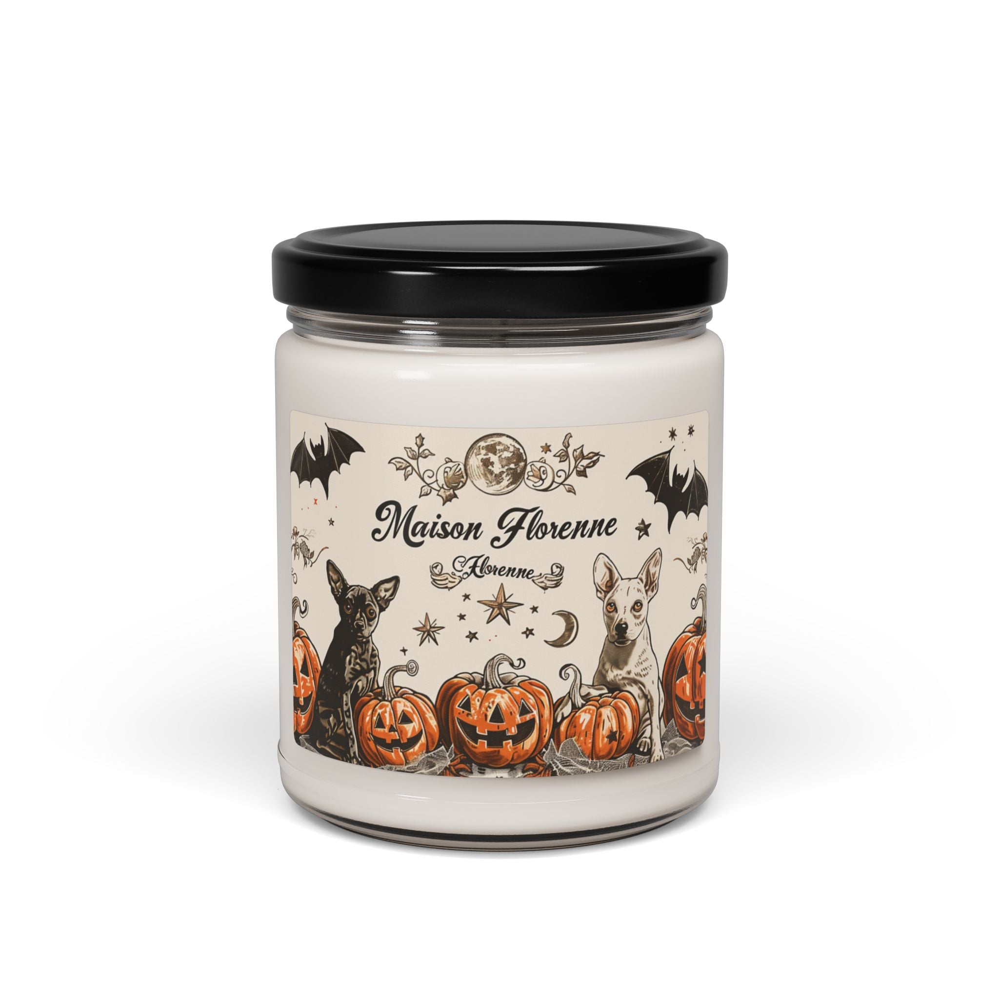 Halloween Scented Soy Candle | Fall Decor, Halloween Gift, Aromatherapy Candle, Dog Lover Gift, Seasonal Fragrance