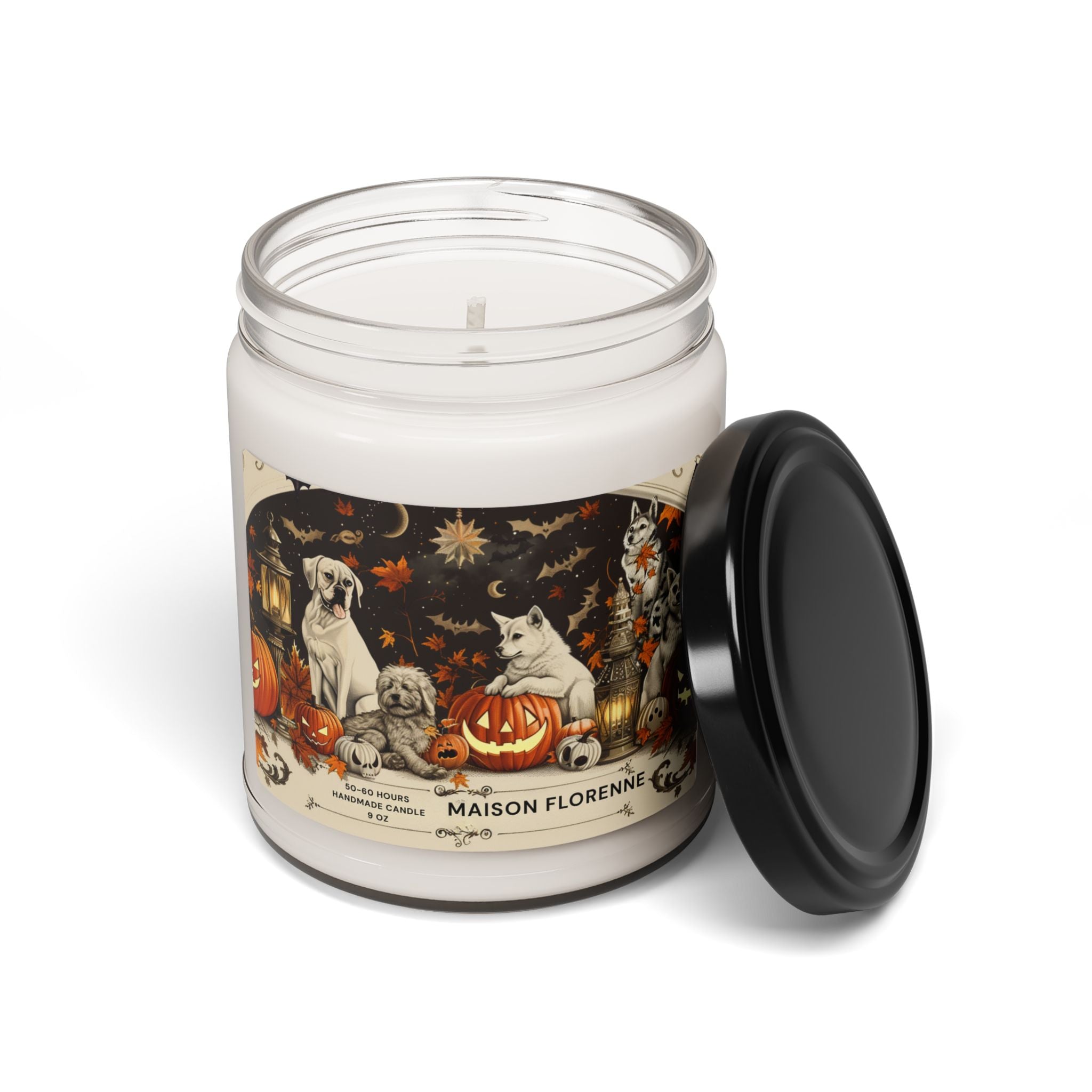 Halloween Scented Soy Candle | Fall Decor, Halloween Gift, Aromatherapy Candle, Dog Lover Gift, Seasonal Fragrance