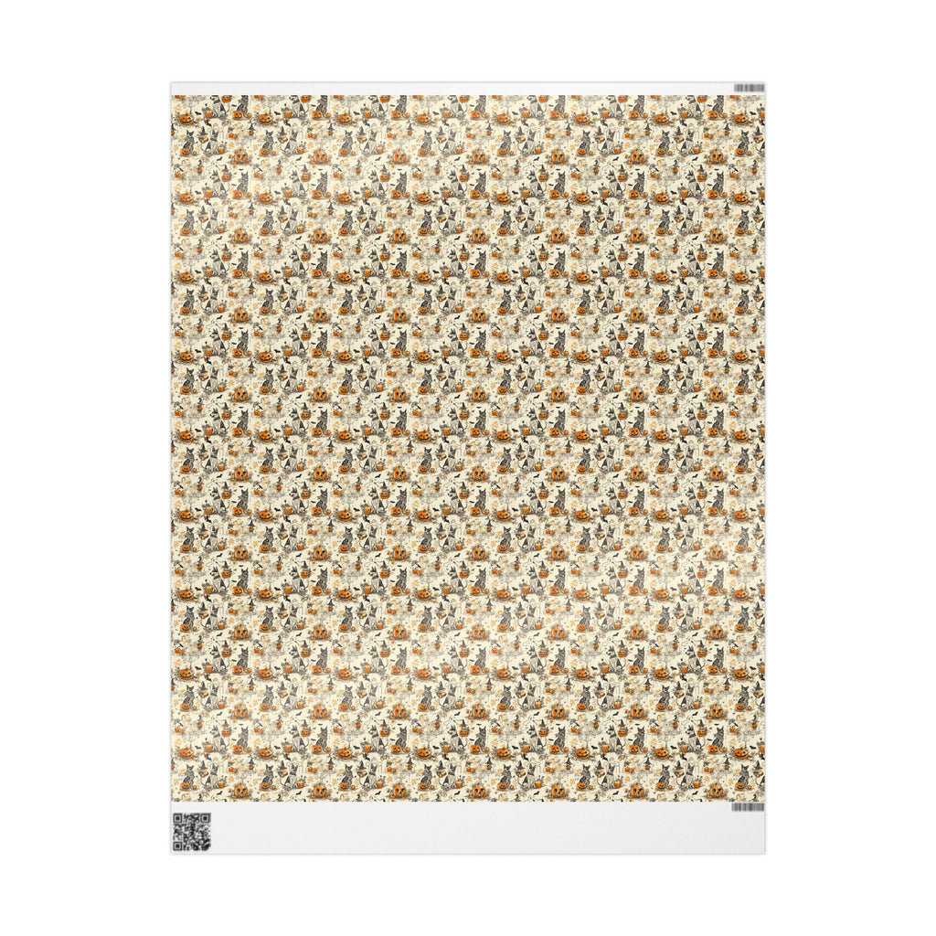 Vintage Halloween Dog Wrapping Paper – Maison Florenne™ Pumpkin & Pups Luxury Gift Wrap
