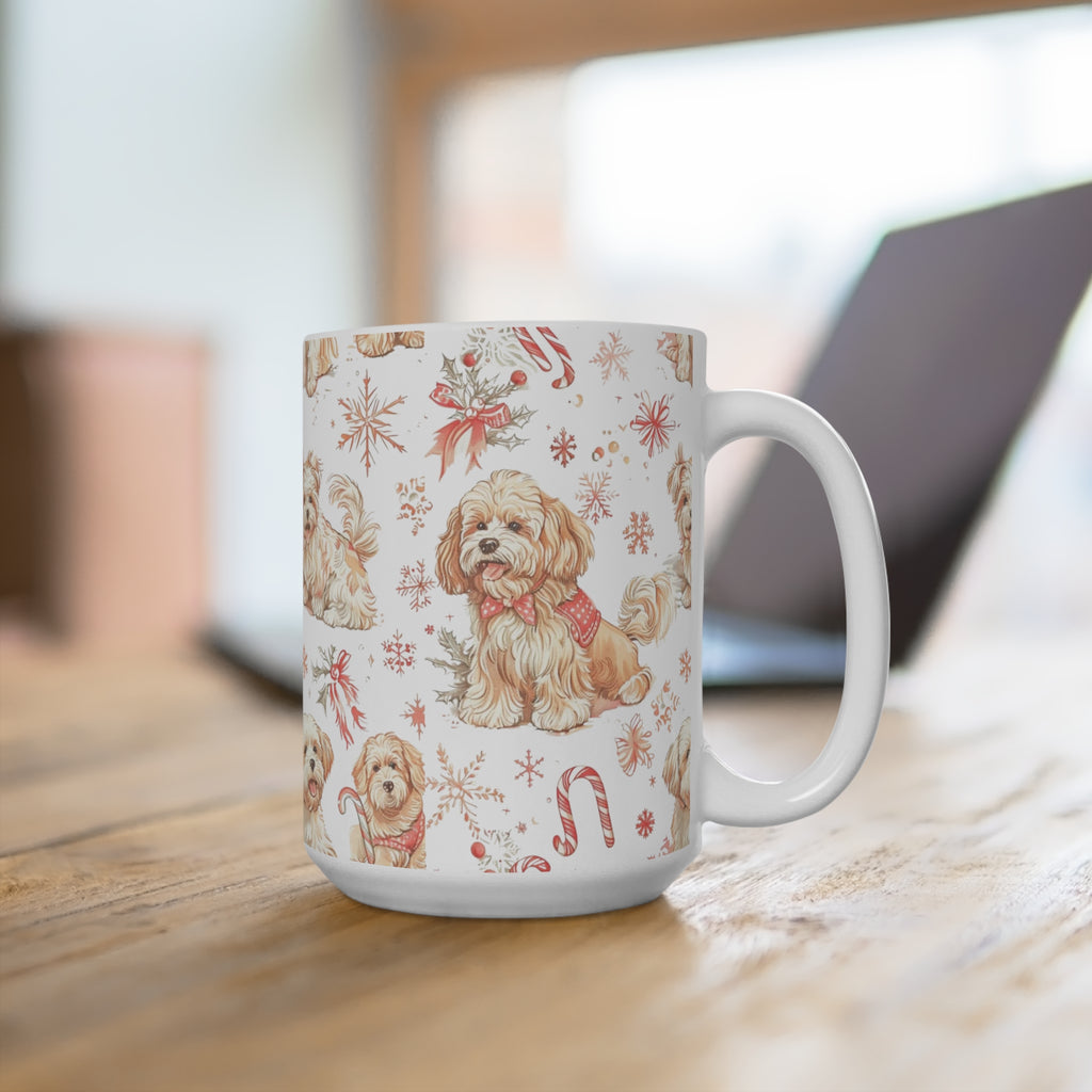 Candy Cane Pup Mug – Cozy Christmas Dog Lover’s 15oz