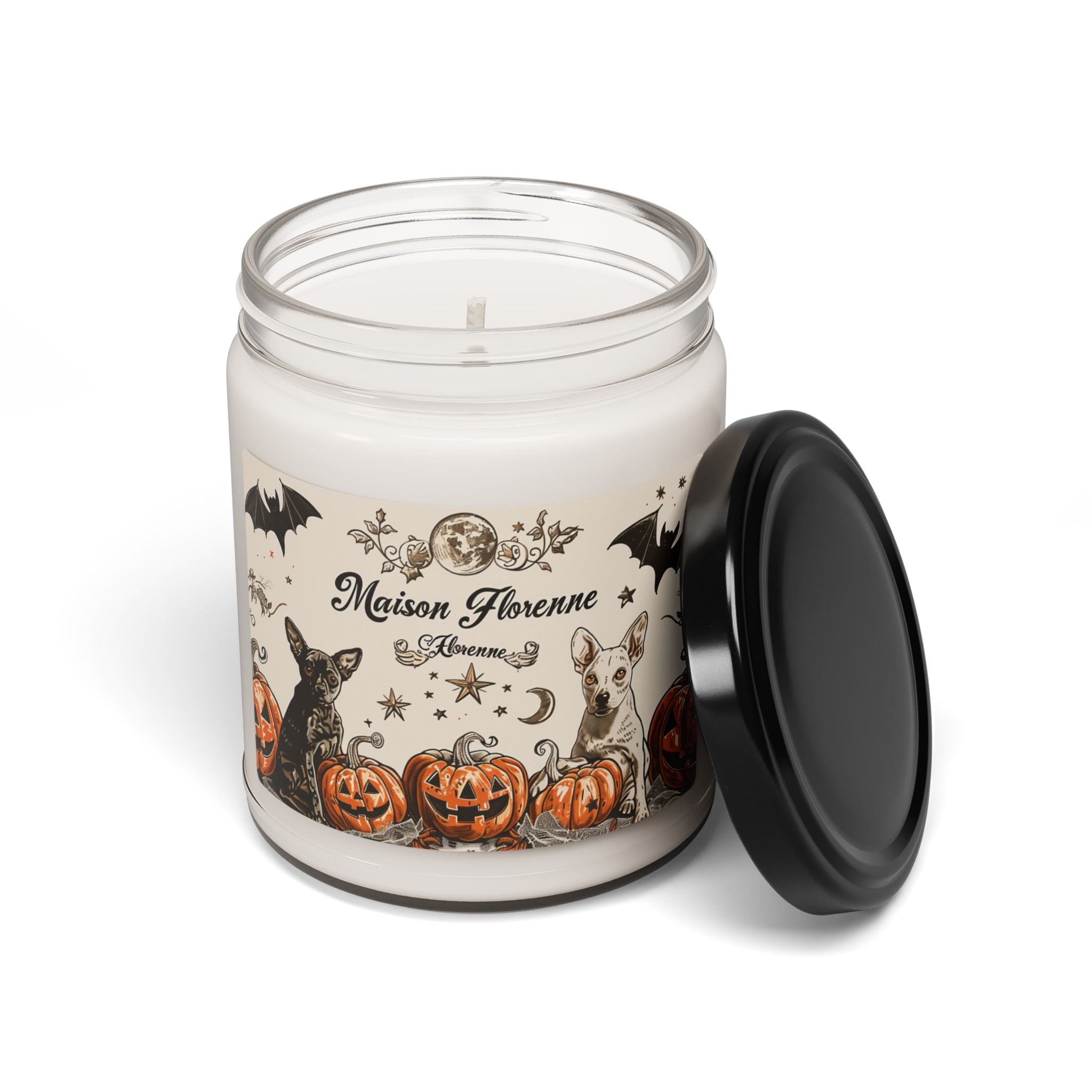 Halloween Scented Soy Candle | Fall Decor, Halloween Gift, Aromatherapy Candle, Dog Lover Gift, Seasonal Fragrance