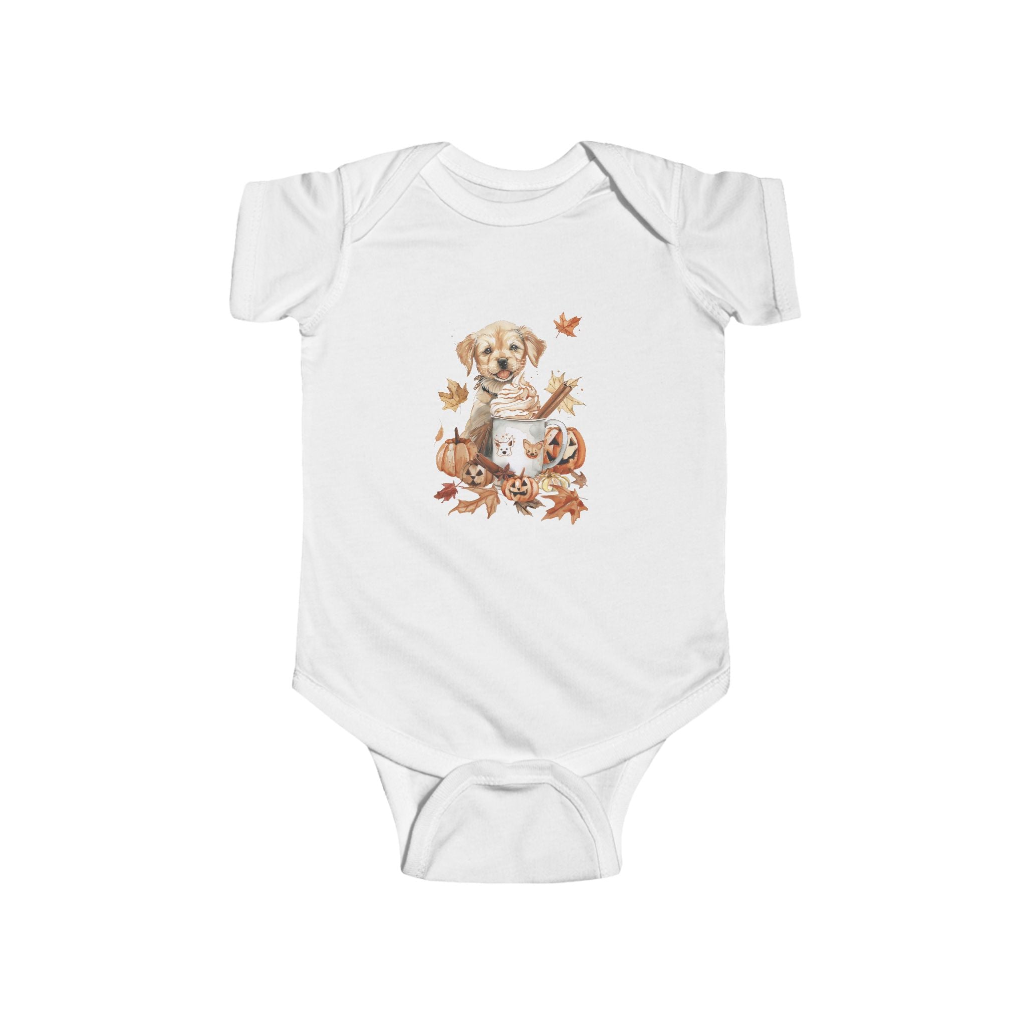 Holiday Cocoa Teddy Bear Baby Bodysuit – Cozy Christmas Watercolor Design for Modern Families
