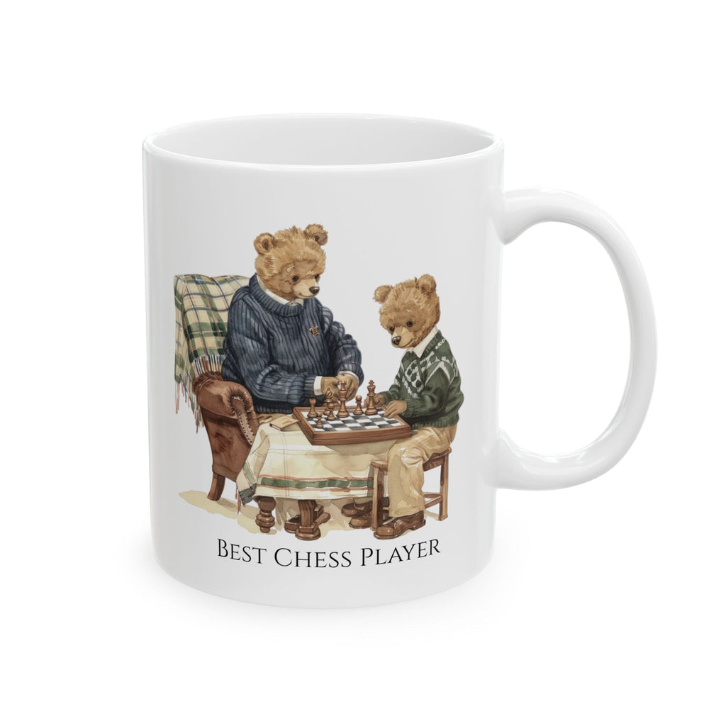 Best Chess Player Bear Mug – Cozy Father & Son Chess Gift