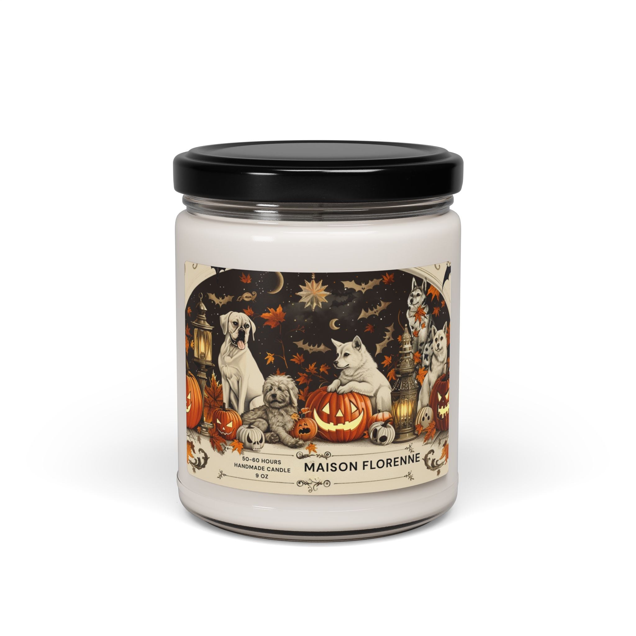 Halloween Scented Soy Candle | Fall Decor, Halloween Gift, Aromatherapy Candle, Dog Lover Gift, Seasonal Fragrance