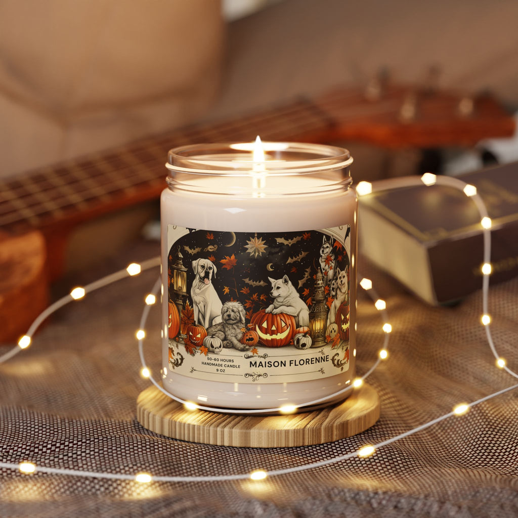 Halloween Scented Soy Candle | Fall Decor, Halloween Gift, Aromatherapy Candle, Dog Lover Gift, Seasonal Fragrance