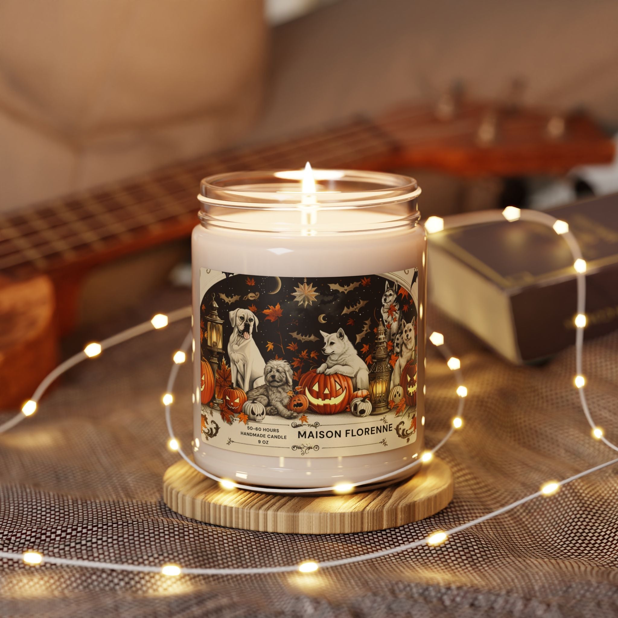 Halloween Scented Soy Candle | Fall Decor, Halloween Gift, Aromatherapy Candle, Dog Lover Gift, Seasonal Fragrance