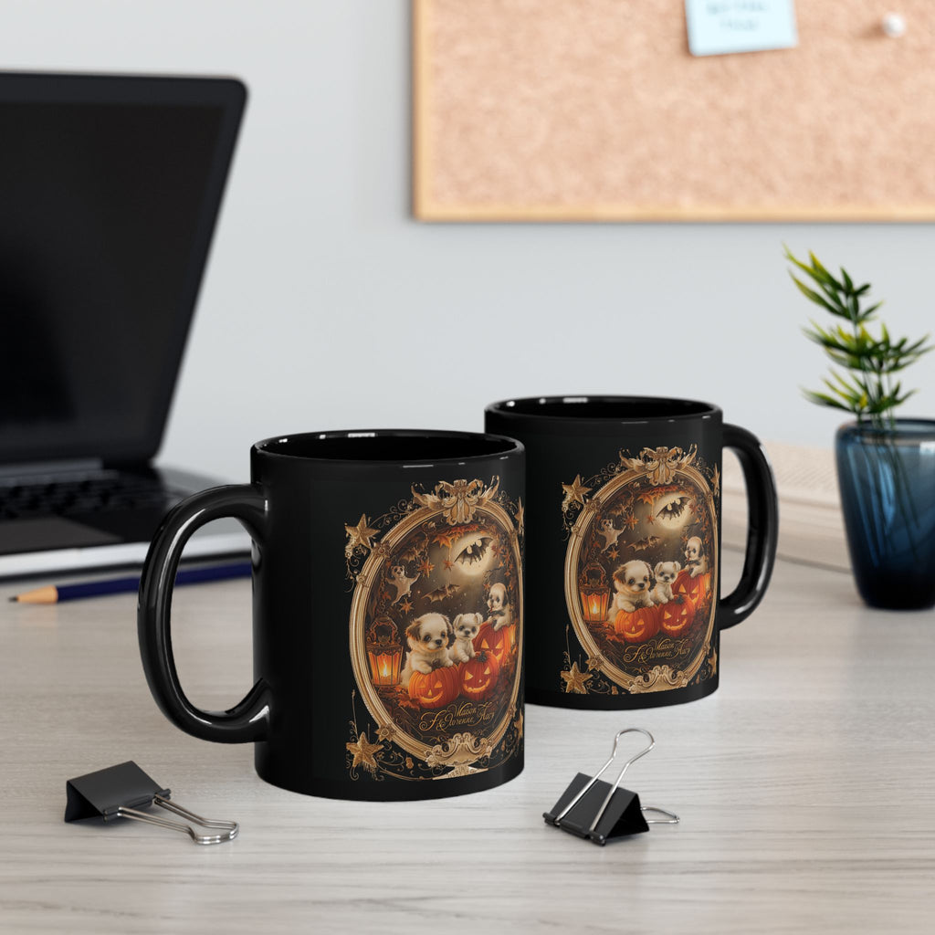 Halloween Pet Lovers Mug - Cute Dog Design, Coffee Cup for Fall, Gift for Dog Owners, Spooky Season Decor