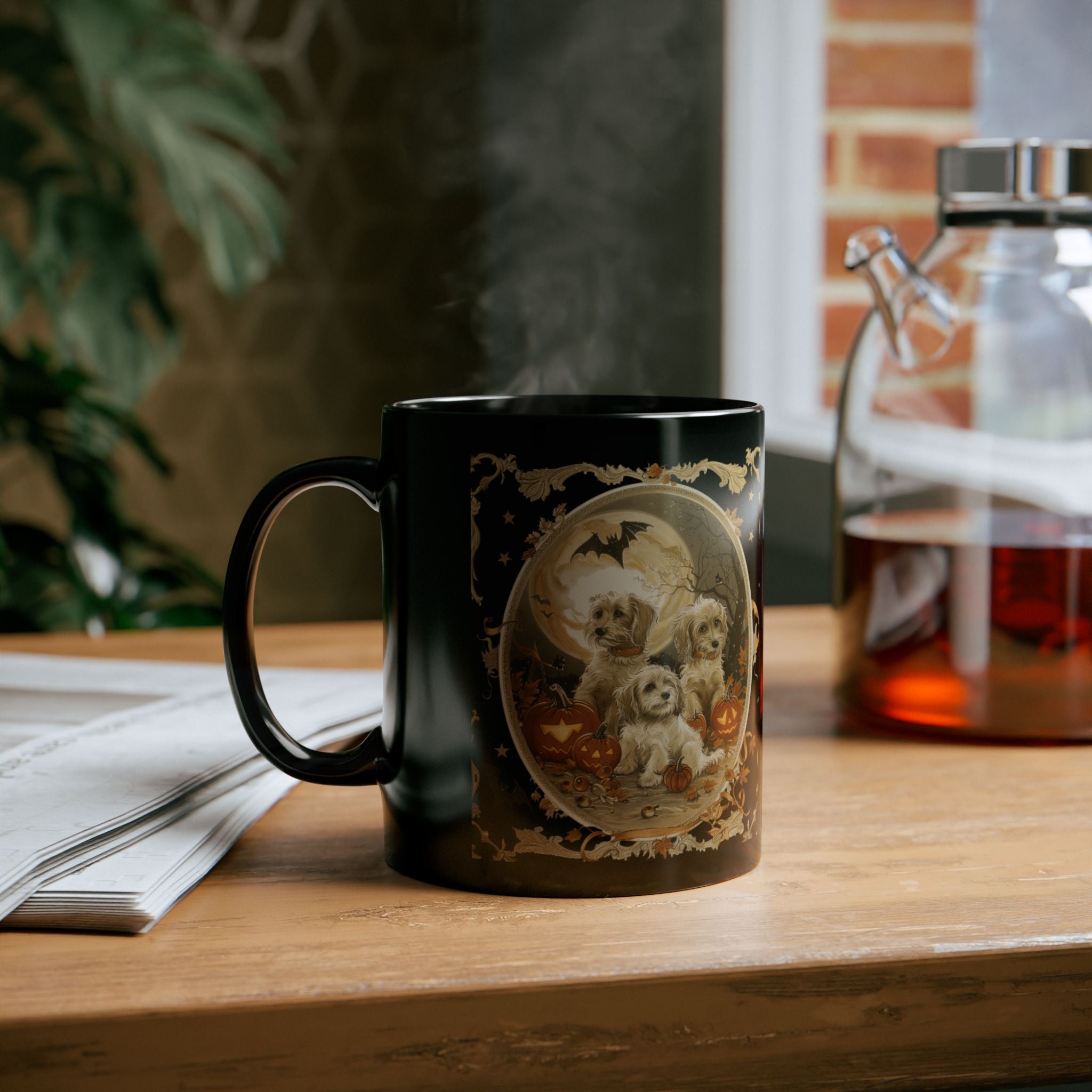 Halloween Pet Lovers Mug - Cute Dog Design, Coffee Cup for Fall, Gift for Dog Owners, Spooky Season Decor