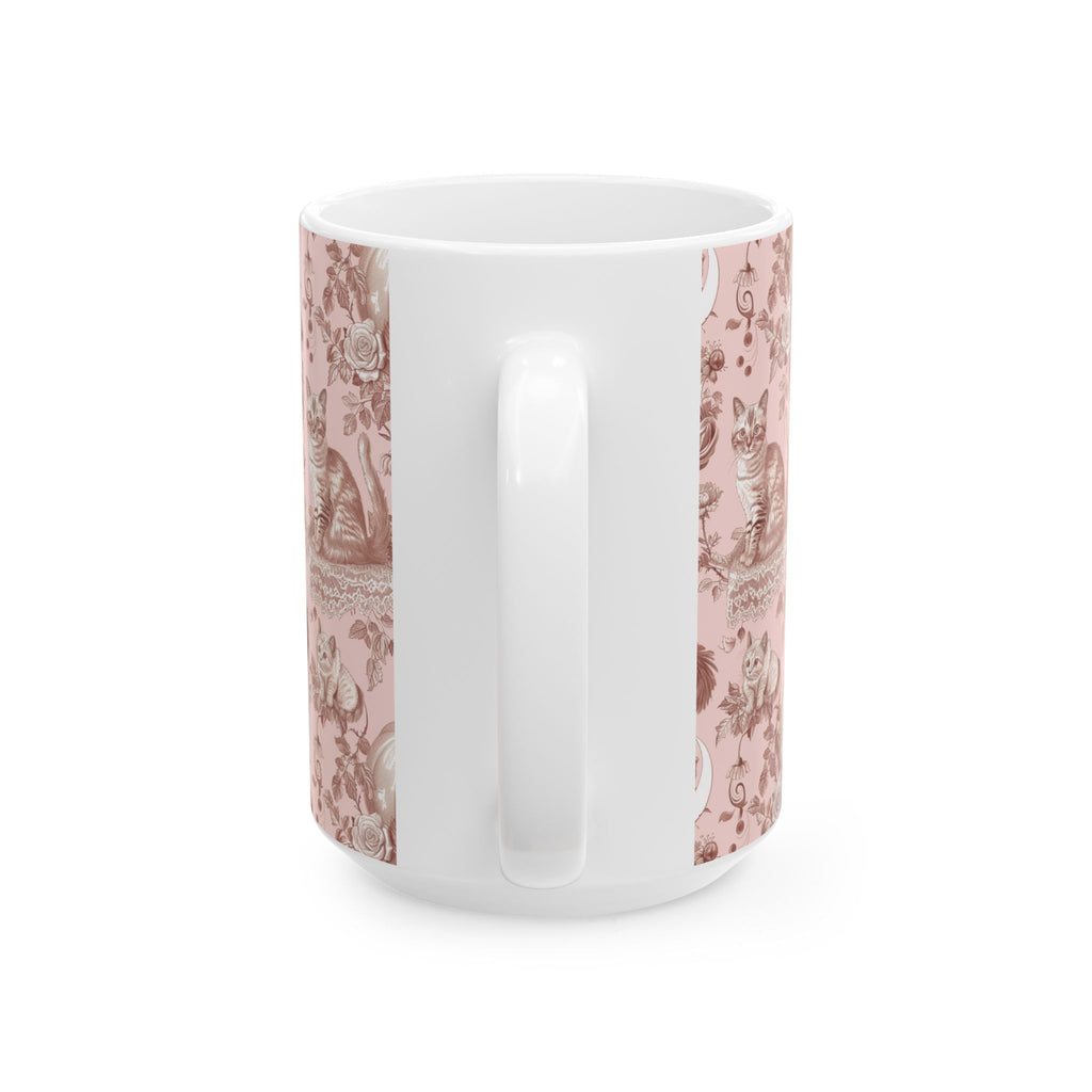 Blush Moonlight Cats Mug – Vintage Toile Autumn Coffee Cup