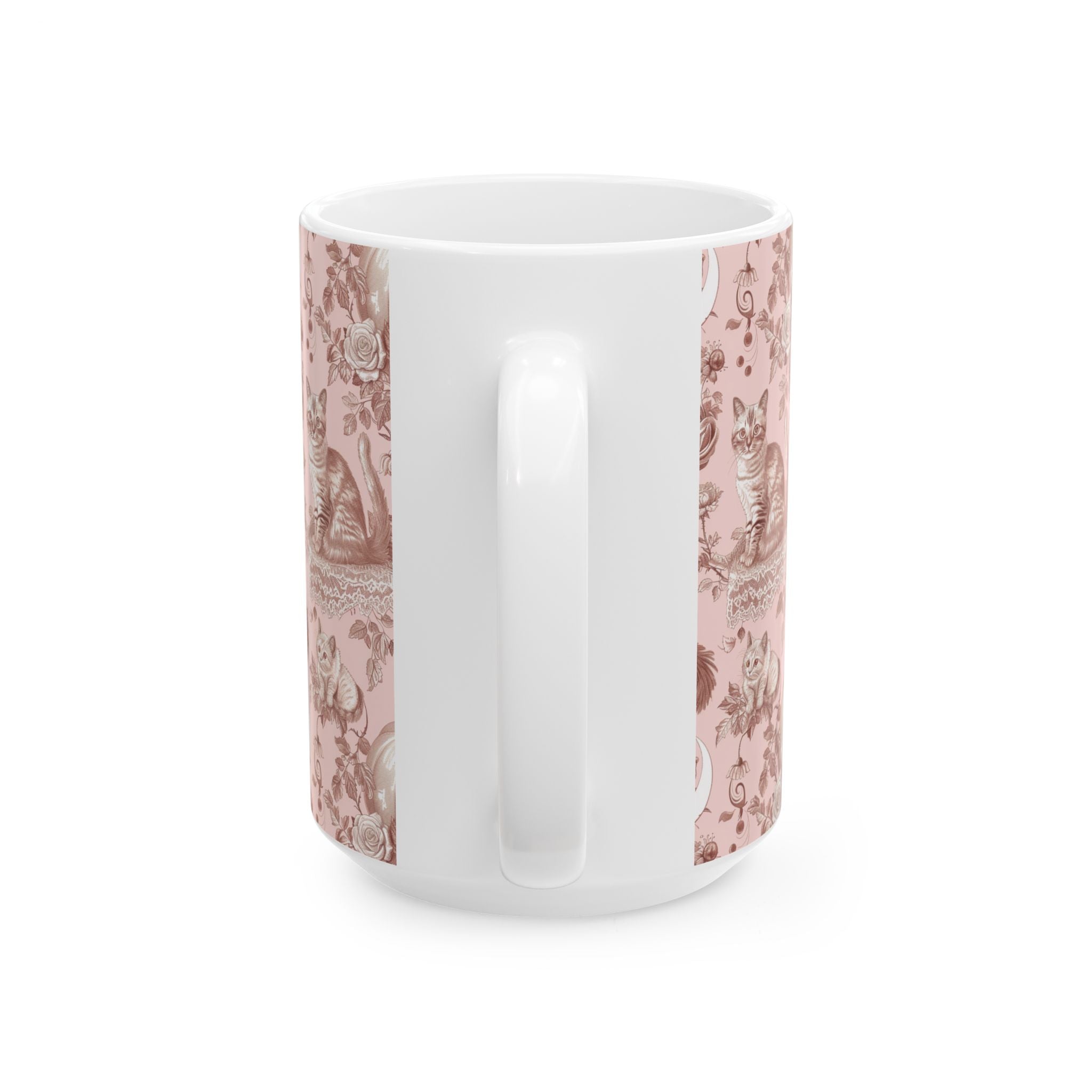 Blush Moonlight Cats Mug – Vintage Toile Autumn Coffee Cup