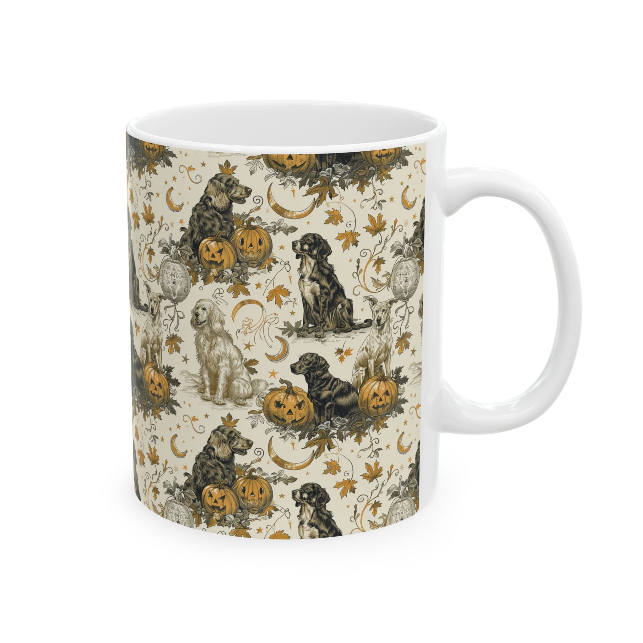 Jack-O’-Lantern Dog Mug – Cozy Halloween Coffee Cup for Dog Lovers