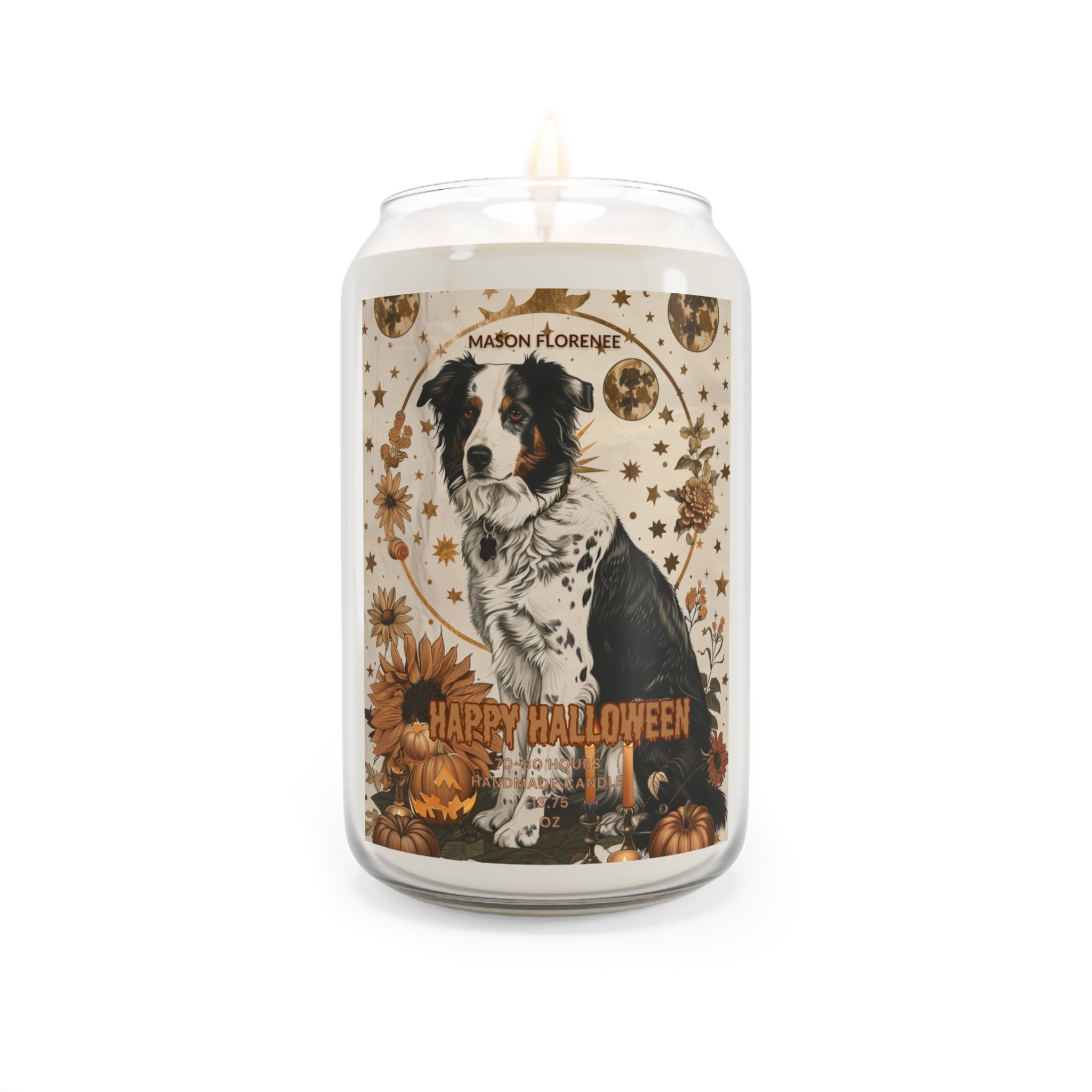 Halloween Scented Candle, Pet Lovers Gift, Soy Wax Candle, Cozy Home Decor, Fall Candle for Celebrations, Eco-Friendly