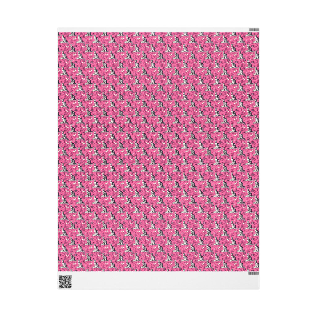 Luxury Pink Cat Wrapping Paper – Maison Florenne™ Vintage Toile Gift Wrap for Cat Lovers
