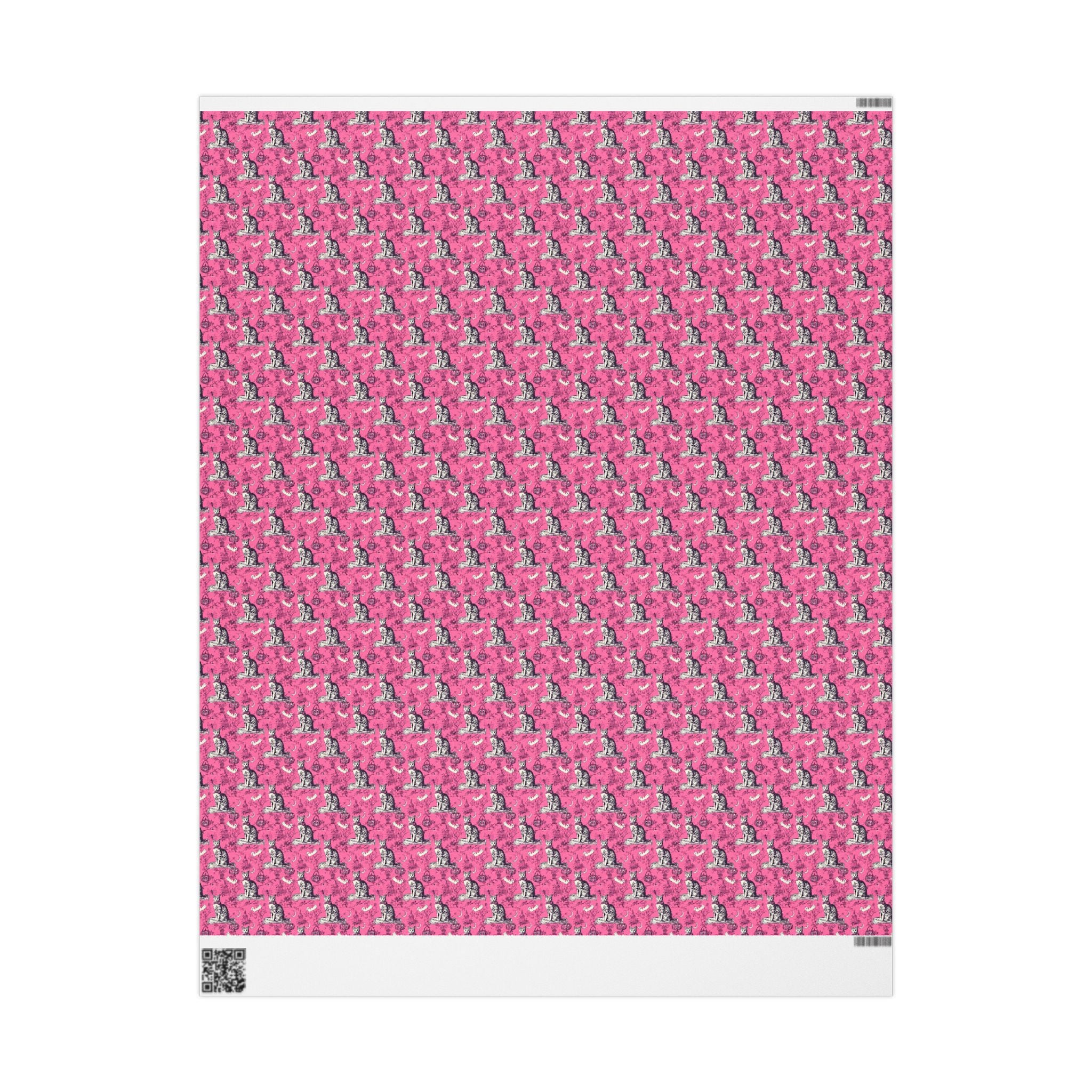 Luxury Pink Cat Wrapping Paper – Maison Florenne™ Vintage Toile Gift Wrap for Cat Lovers
