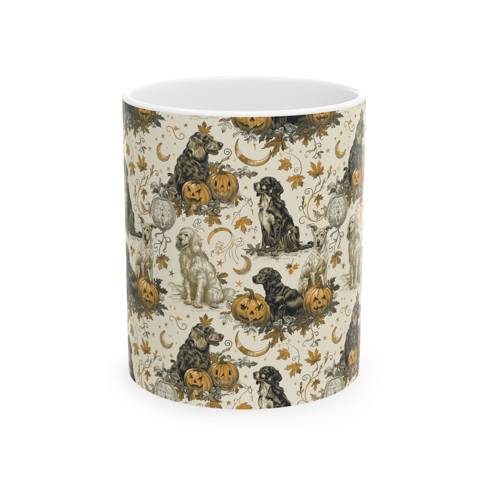 Jack-O’-Lantern Dog Mug – Cozy Halloween Coffee Cup for Dog Lovers