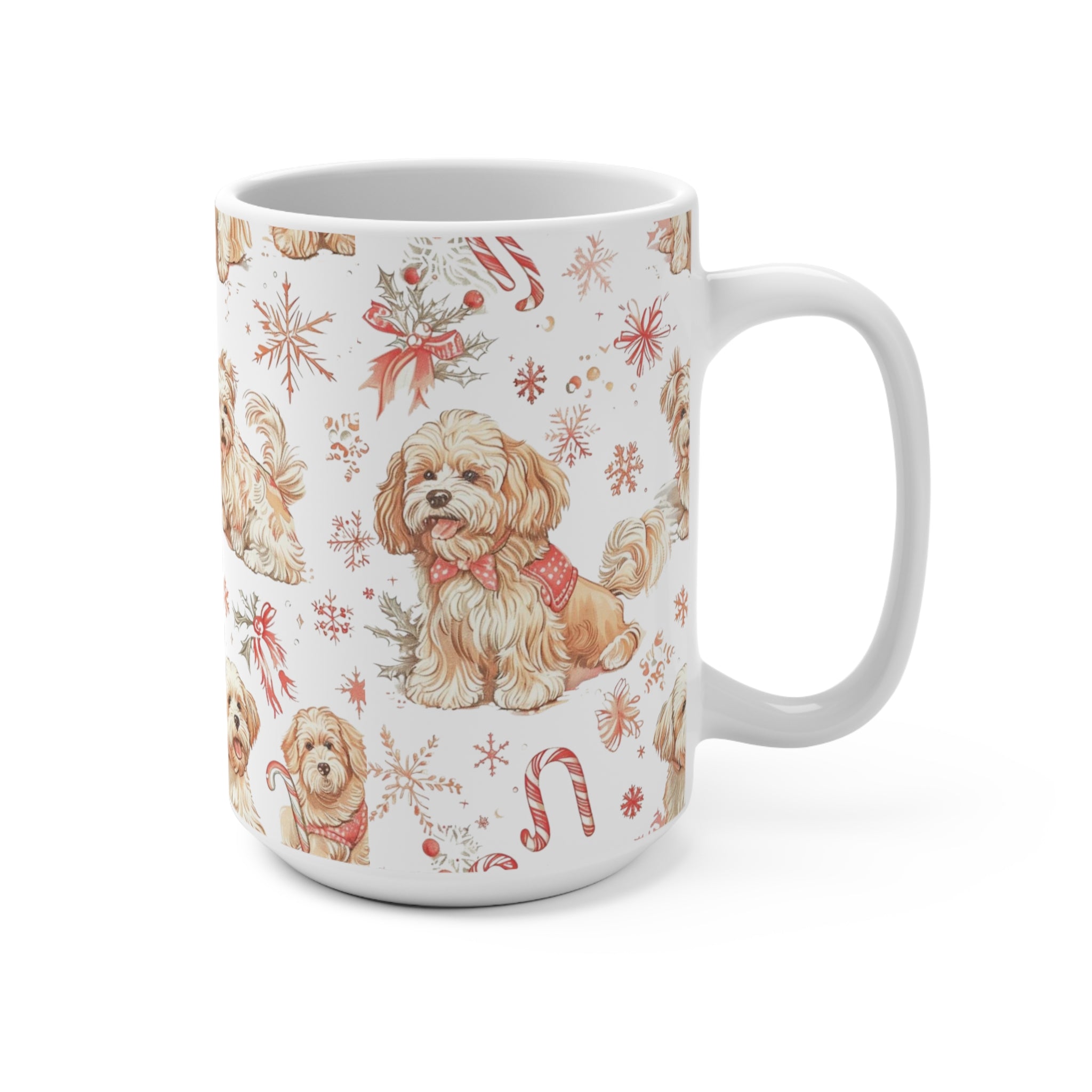 Candy Cane Pup Mug – Cozy Christmas Dog Lover’s 15oz
