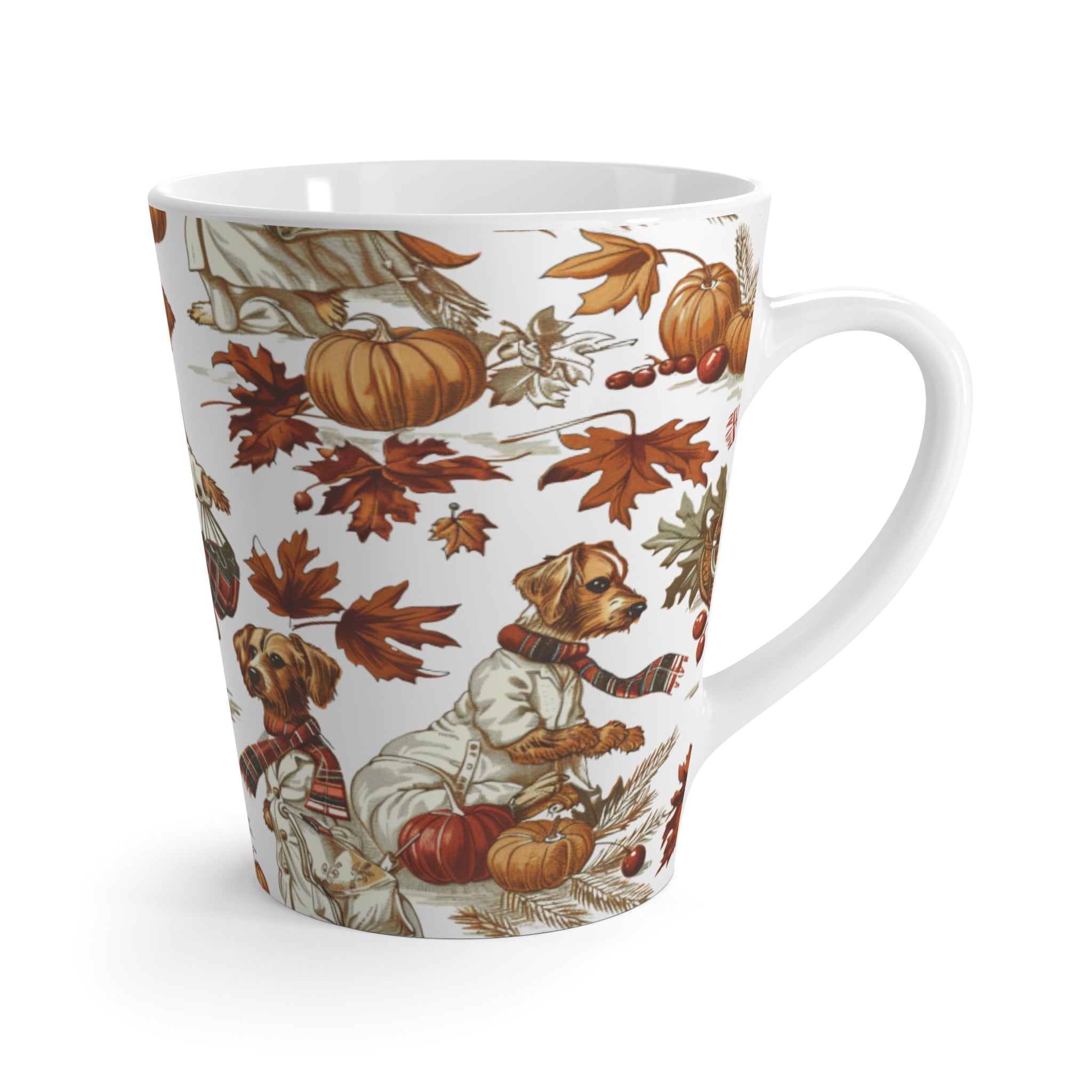 Cozy Autumn Dog Latte Mug