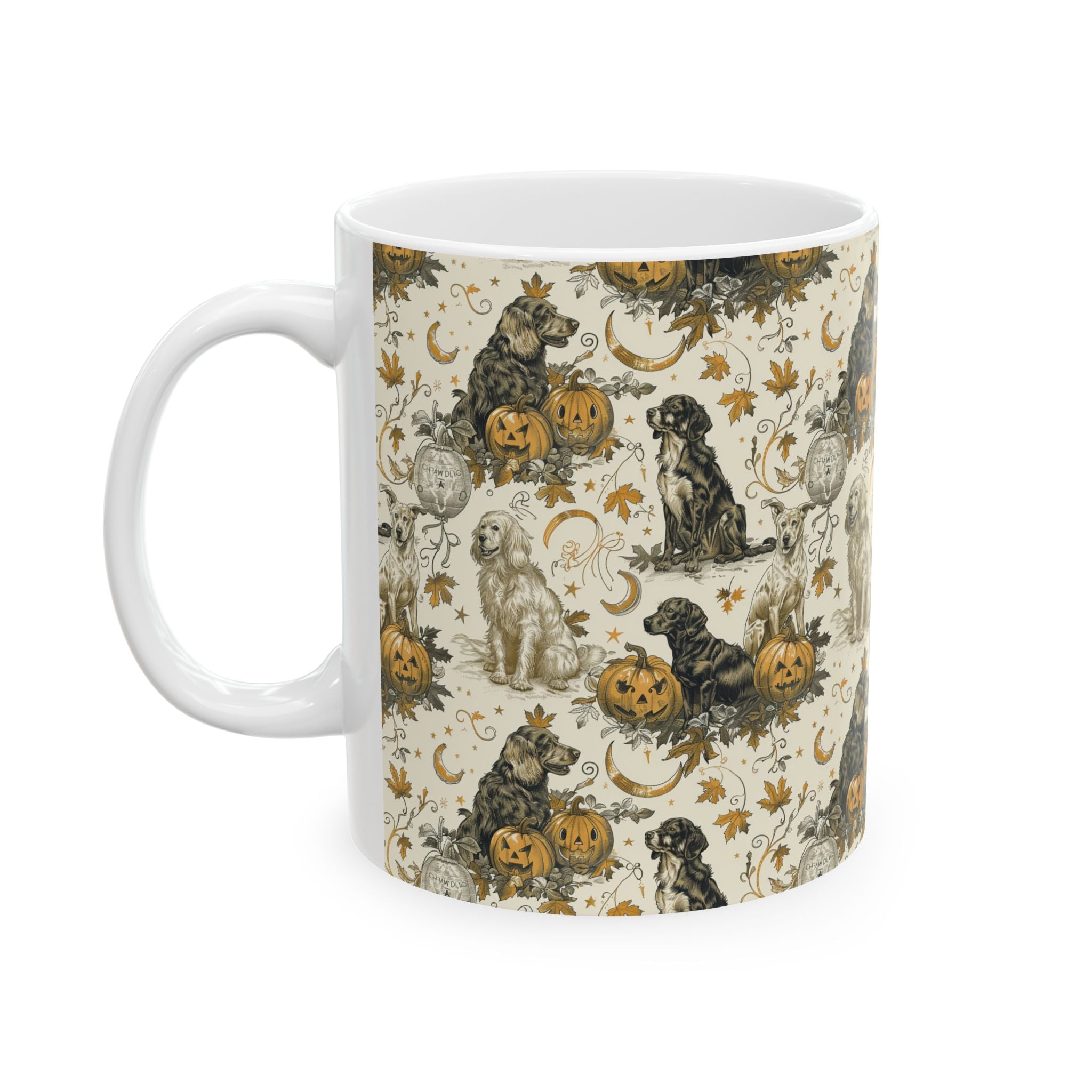 Jack-O’-Lantern Dog Mug – Cozy Halloween Coffee Cup for Dog Lovers