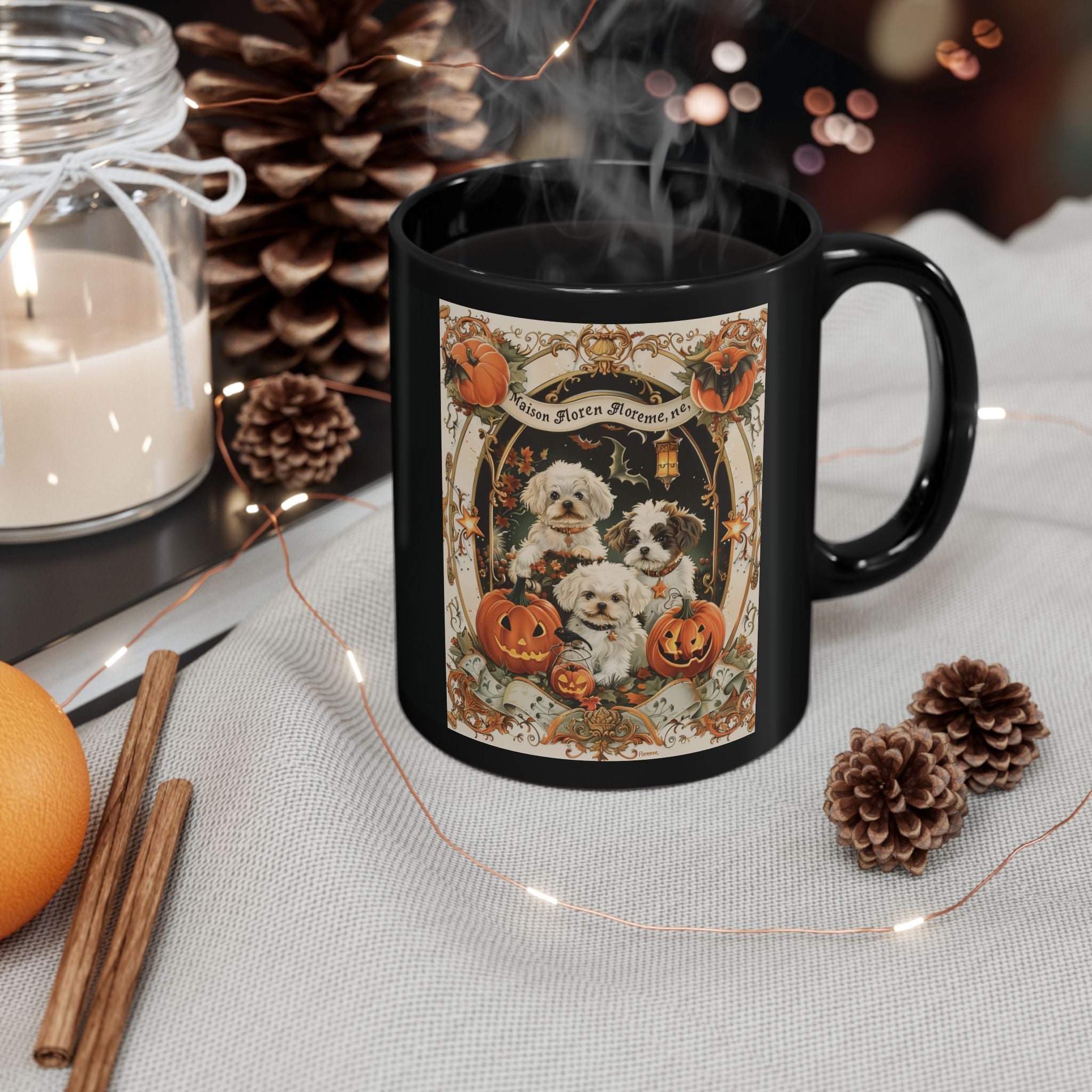 Halloween Pet Lovers Mug - Cute Dog Design, Coffee Cup for Fall, Gift for Dog Owners, Spooky Season Decor