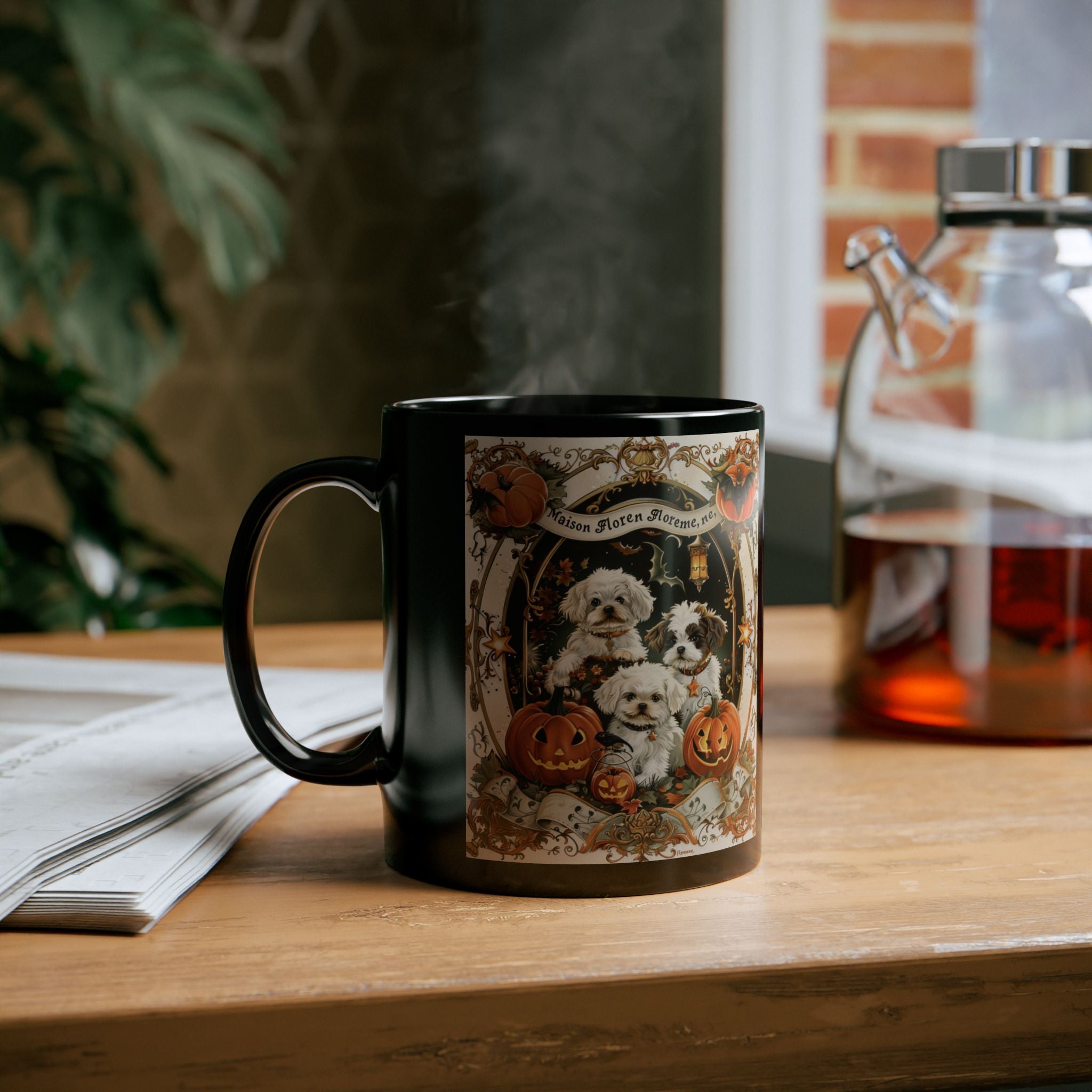 Halloween Pet Lovers Mug - Cute Dog Design, Coffee Cup for Fall, Gift for Dog Owners, Spooky Season Decor