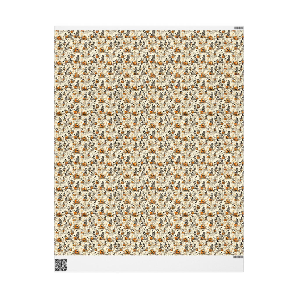 Vintage Halloween Dog Wrapping Paper – Maison Florenne™ Pumpkin & Pups Luxury Gift Wrap