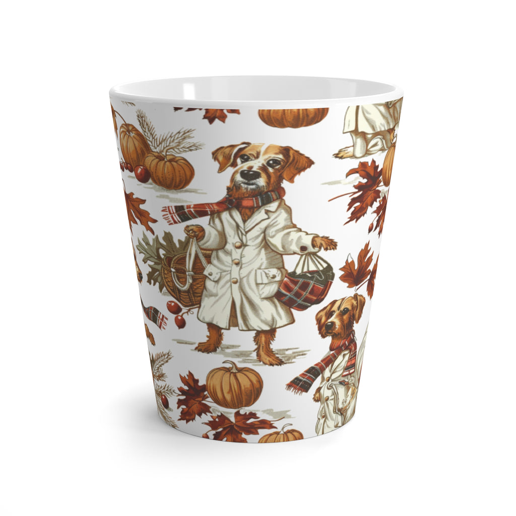 Cozy Autumn Dog Latte Mug