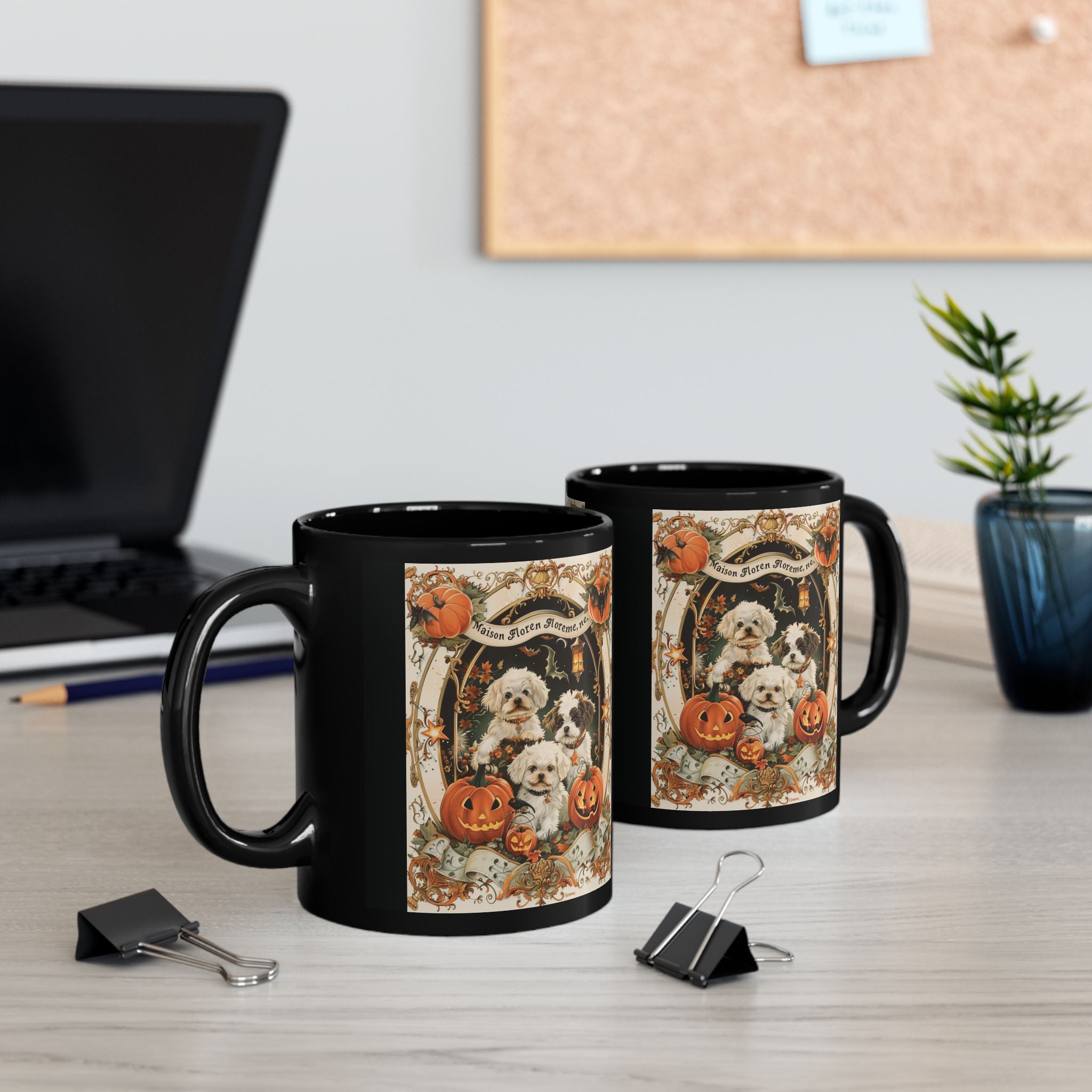 Halloween Pet Lovers Mug - Cute Dog Design, Coffee Cup for Fall, Gift for Dog Owners, Spooky Season Decor