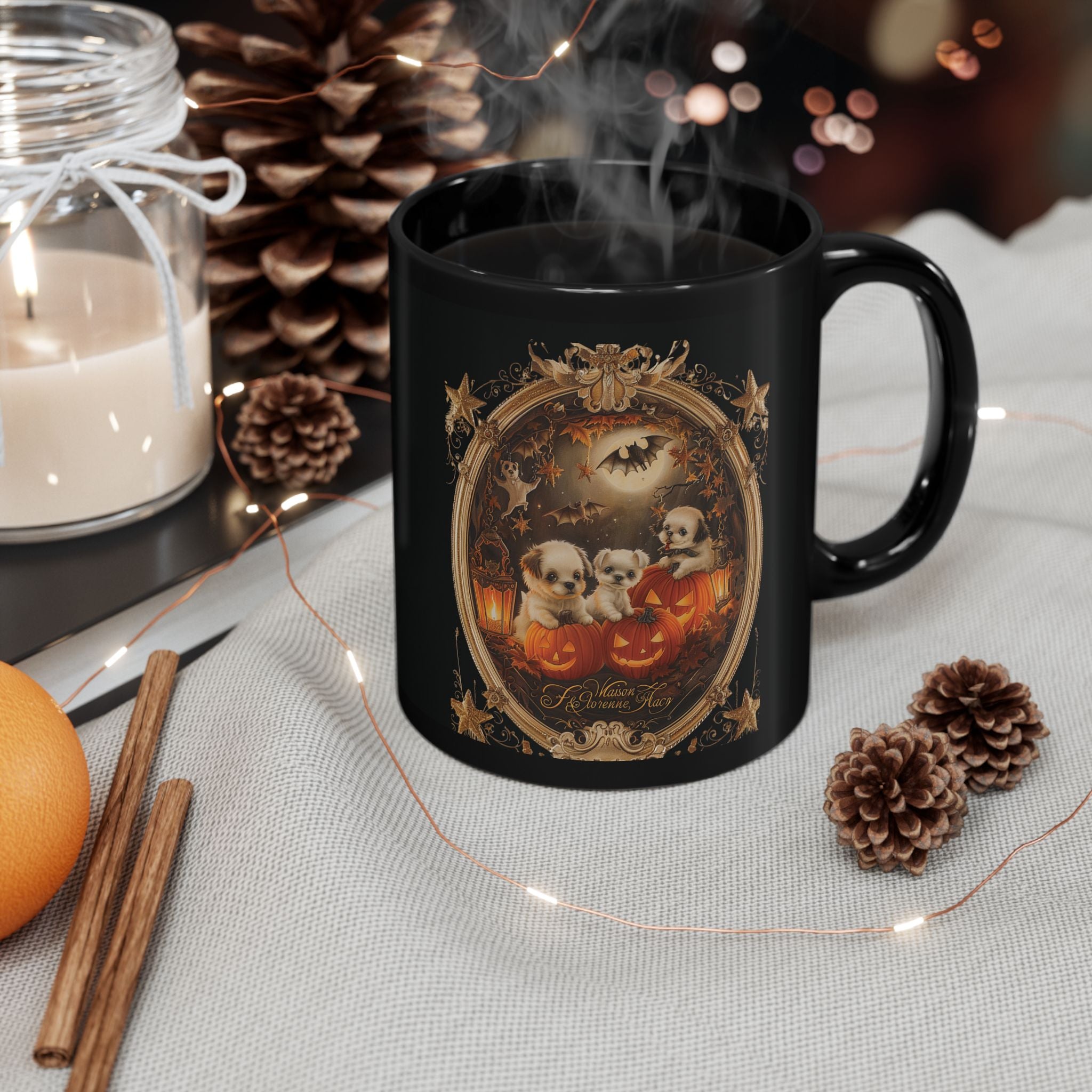 Halloween Pet Lovers Mug - Cute Dog Design, Coffee Cup for Fall, Gift for Dog Owners, Spooky Season Decor