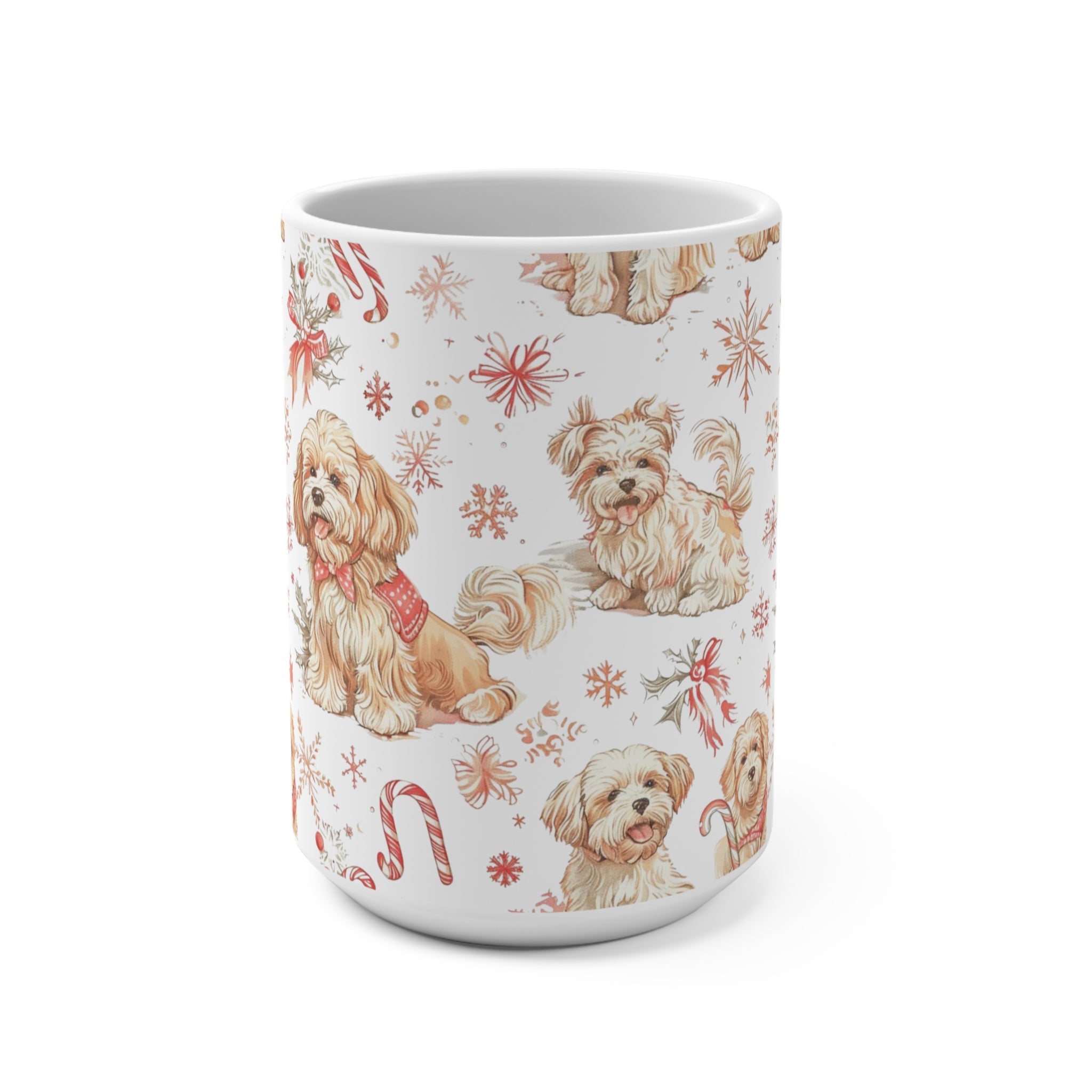 Candy Cane Pup Mug – Cozy Christmas Dog Lover’s 15oz