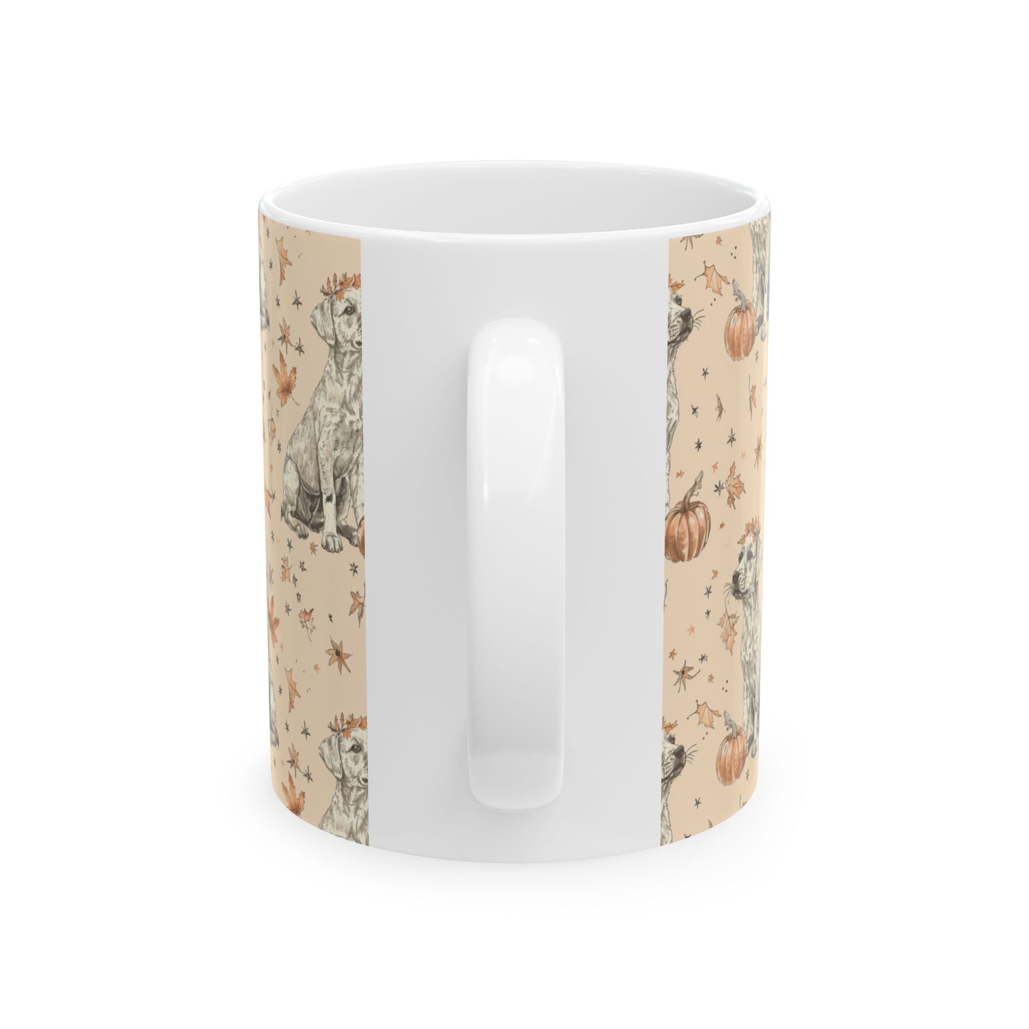 Autumn Dog-Themed Ceramic Mug