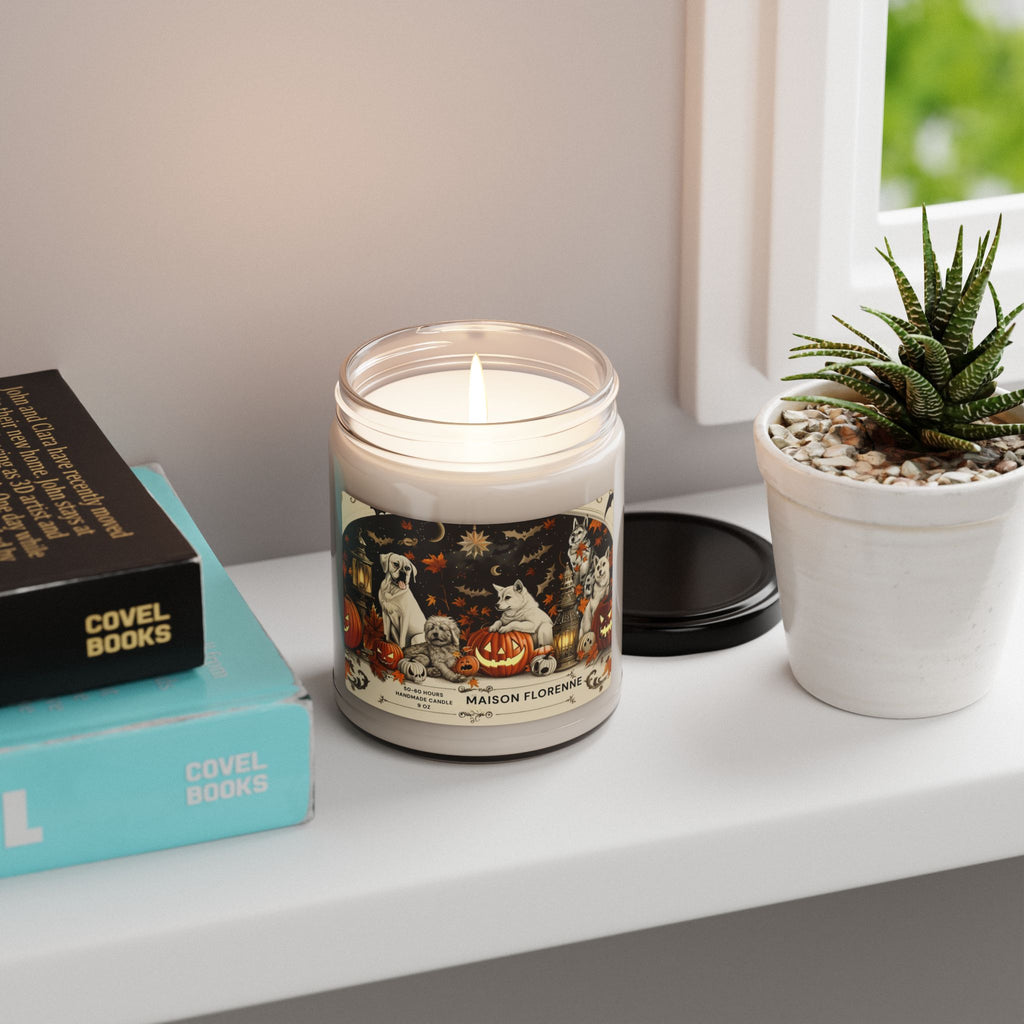 Halloween Scented Soy Candle | Fall Decor, Halloween Gift, Aromatherapy Candle, Dog Lover Gift, Seasonal Fragrance