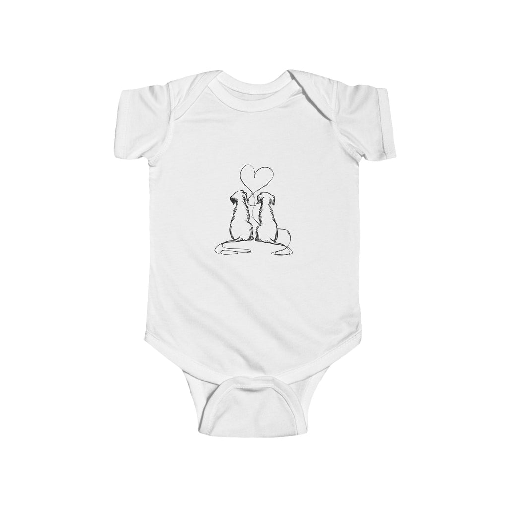 Autumn Puppy Love Baby Bodysuit – Cozy Minimalist Dog Design for Baby Shower or Fall Gift
