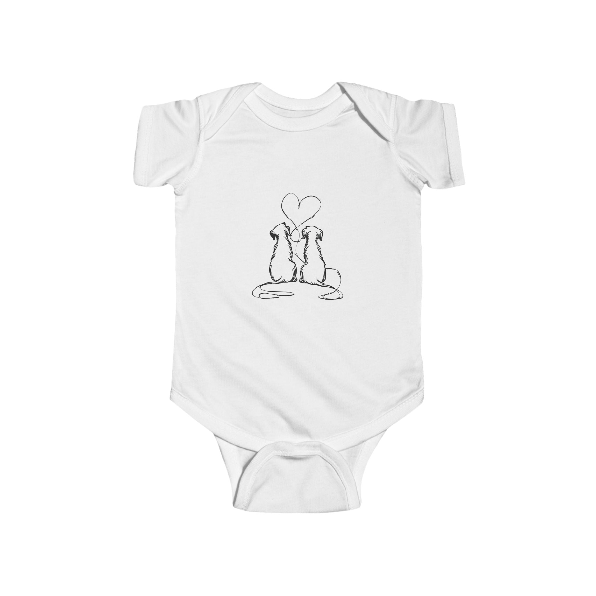 Autumn Puppy Love Baby Bodysuit – Cozy Minimalist Dog Design for Baby Shower or Fall Gift